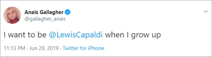 Noel Gallagher's Daughter Supports Lewis Capaldi After Father's Diss