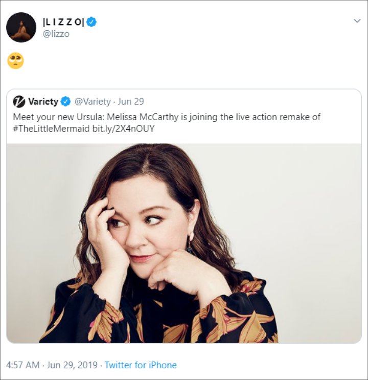 Lizzo Reacts to Melissa McCarthy's Casting as Ursula in 'The Little Mermaid'