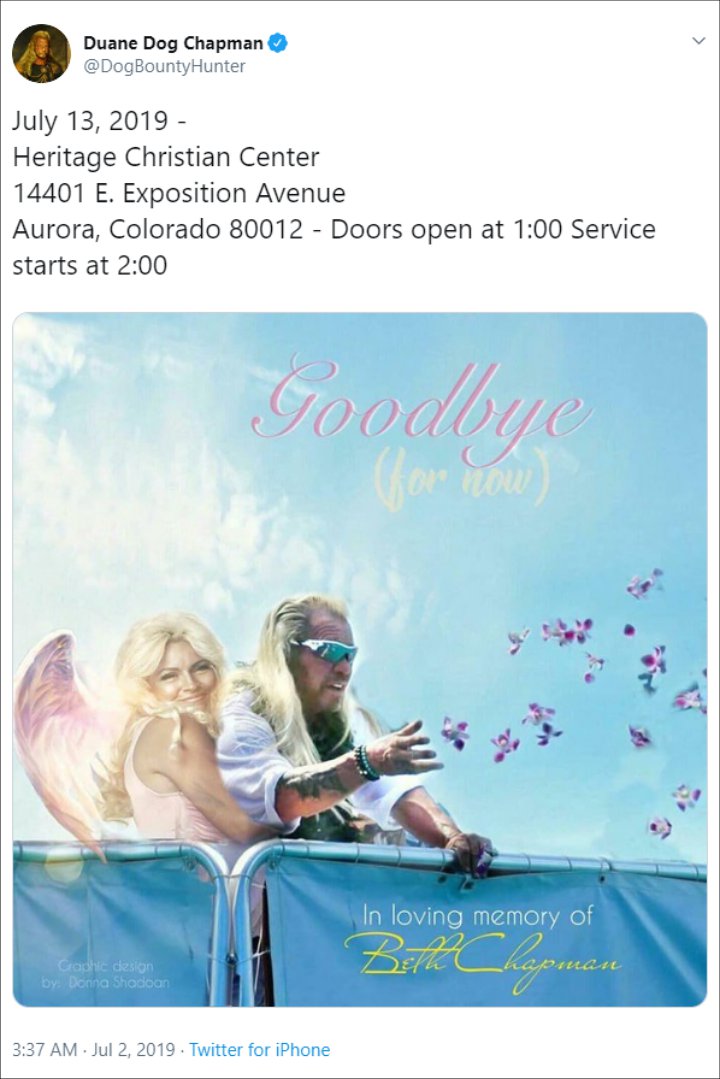 Details of Beth Chapman's Denver Memorial Service Announced