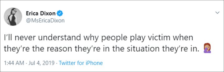 Erica Dixon's Twitter post.
