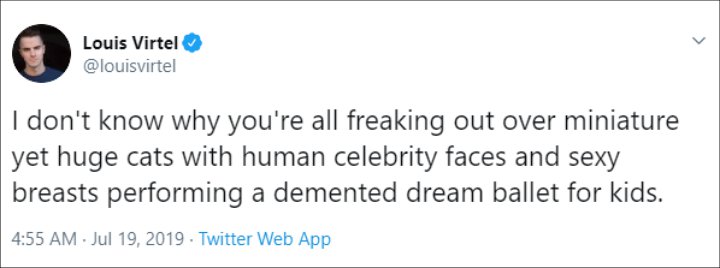 Twitter User Reacts to 'Cats' Trailer