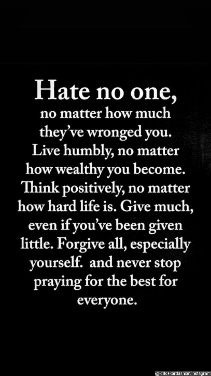 Khloe Kardashian's Instagram post.