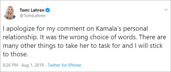 Tomi Lahren's tweet.
