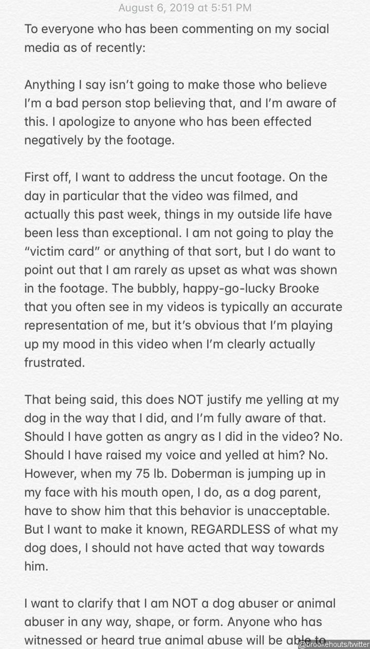 Brooke Houts Apologizes for Slapping Her Dog