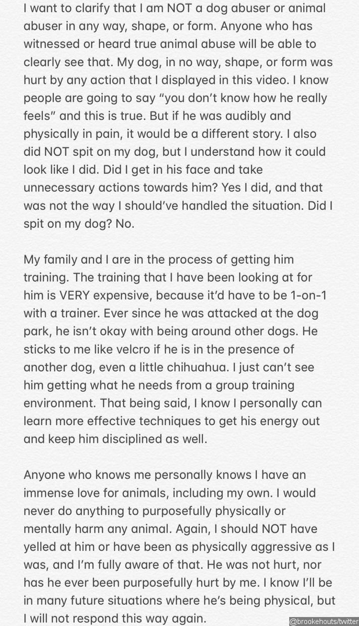 Brooke Houts Apologizes for Slapping Her Dog