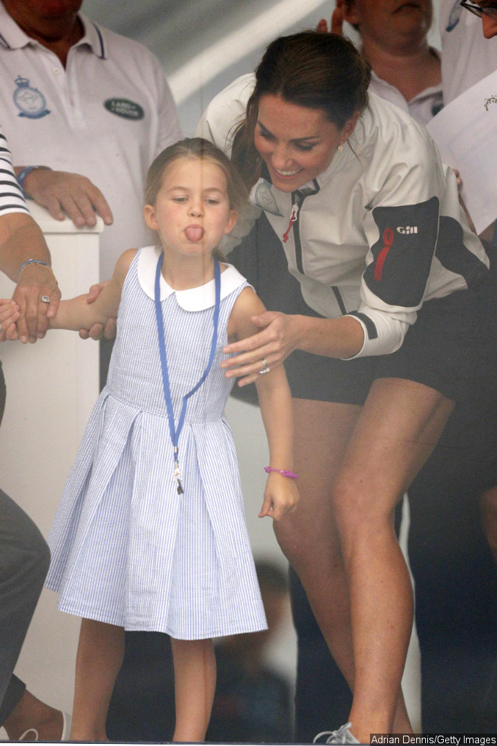 Princess Charlotte Pokes Her Tongue Out at The King's Cup Yachting Regatta