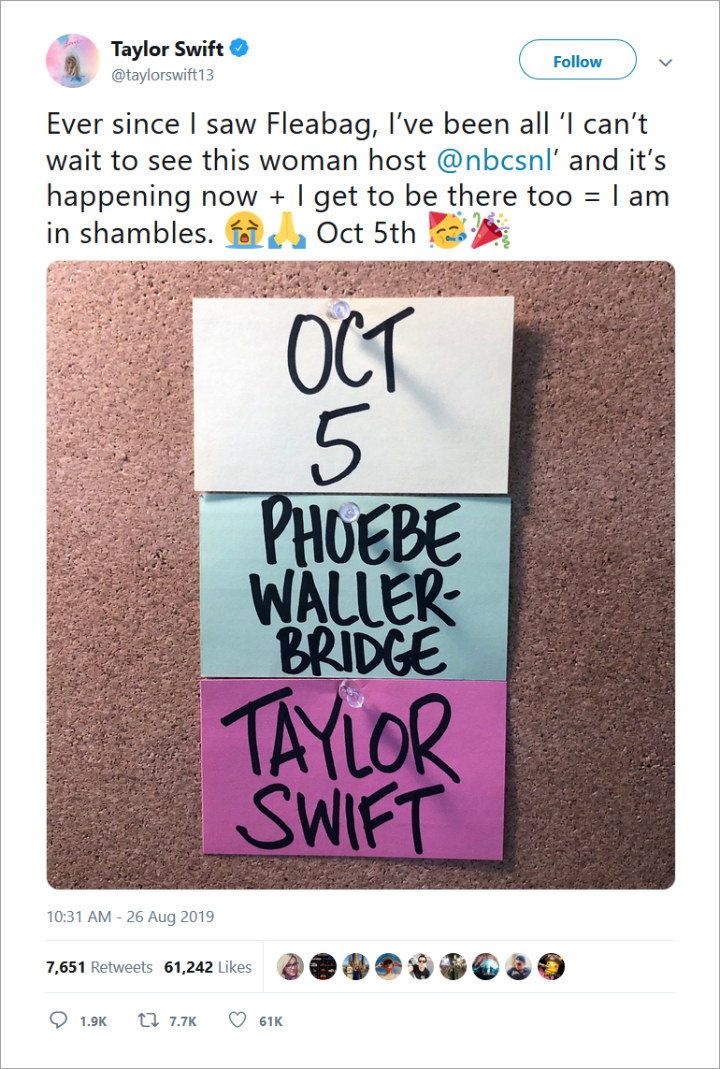 Taylor Swift Reacts to 'Saturday Night Live' Gig