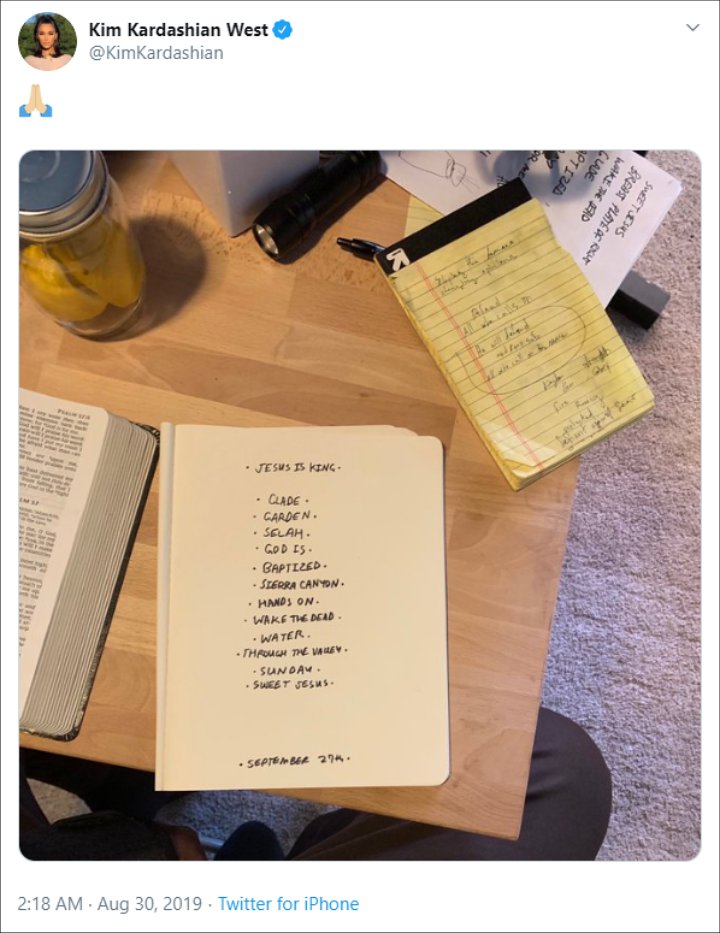 Kim Kardashian Reveals Possible Release Date and Track List of Kanye West's New Album