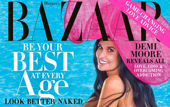 Demi Moore Naked In Harpers Bazaar, Talks Ashton Kutcher 