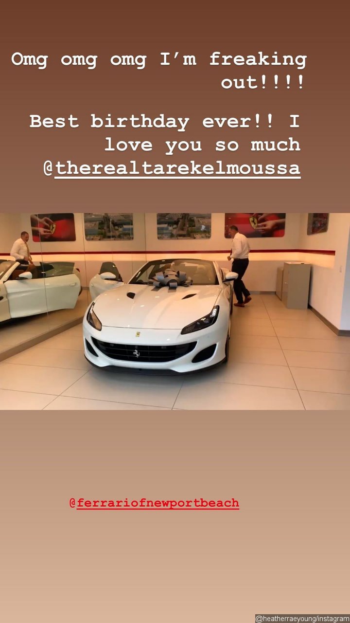 Tarek El Moussa Surprises Heather Rae Young With a Ferrari on Her Birthday