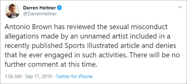 Antonio Brown's Lawyer Denies Sexual Misconduct Allegation by Second Woman