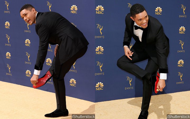 Trevor Noah Has Carpet Decorations Stuck on His Shoes