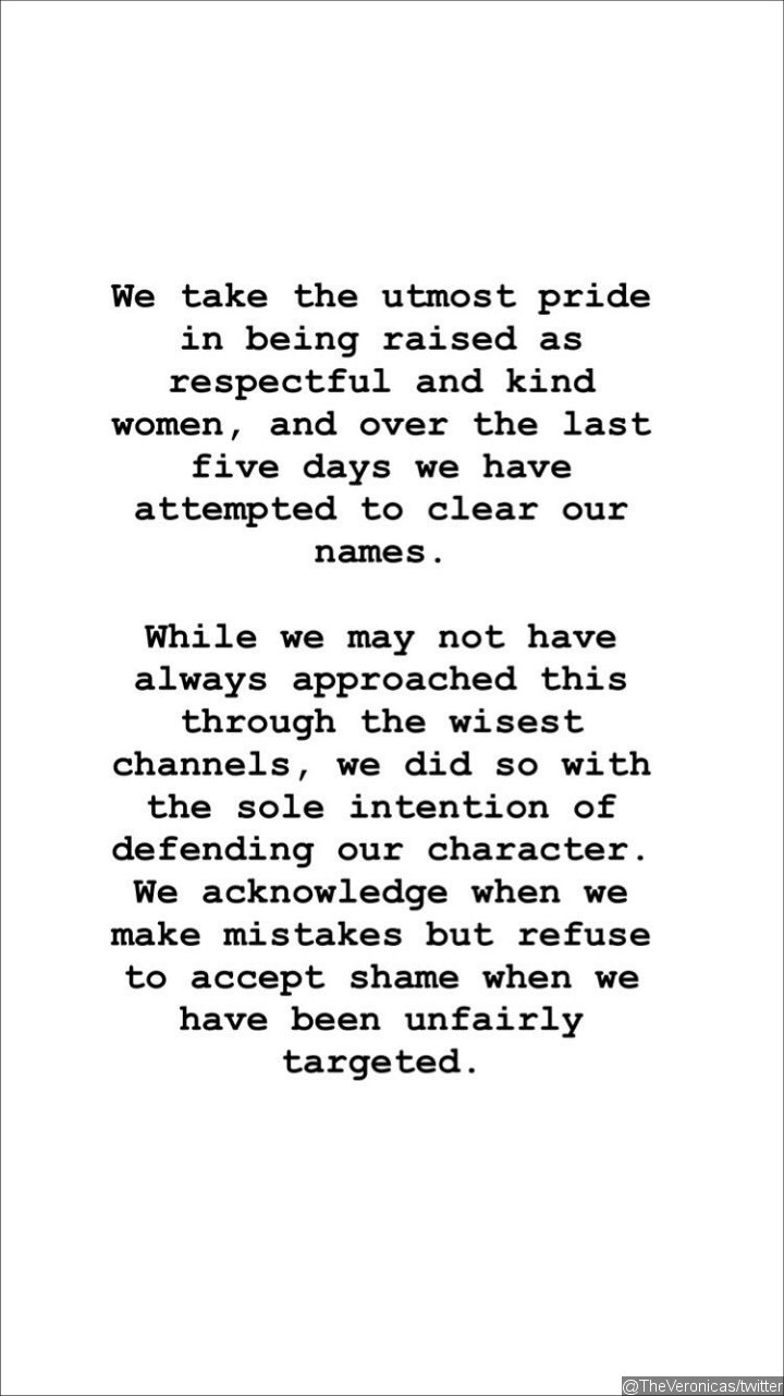 The Veronicas' Official Announcement