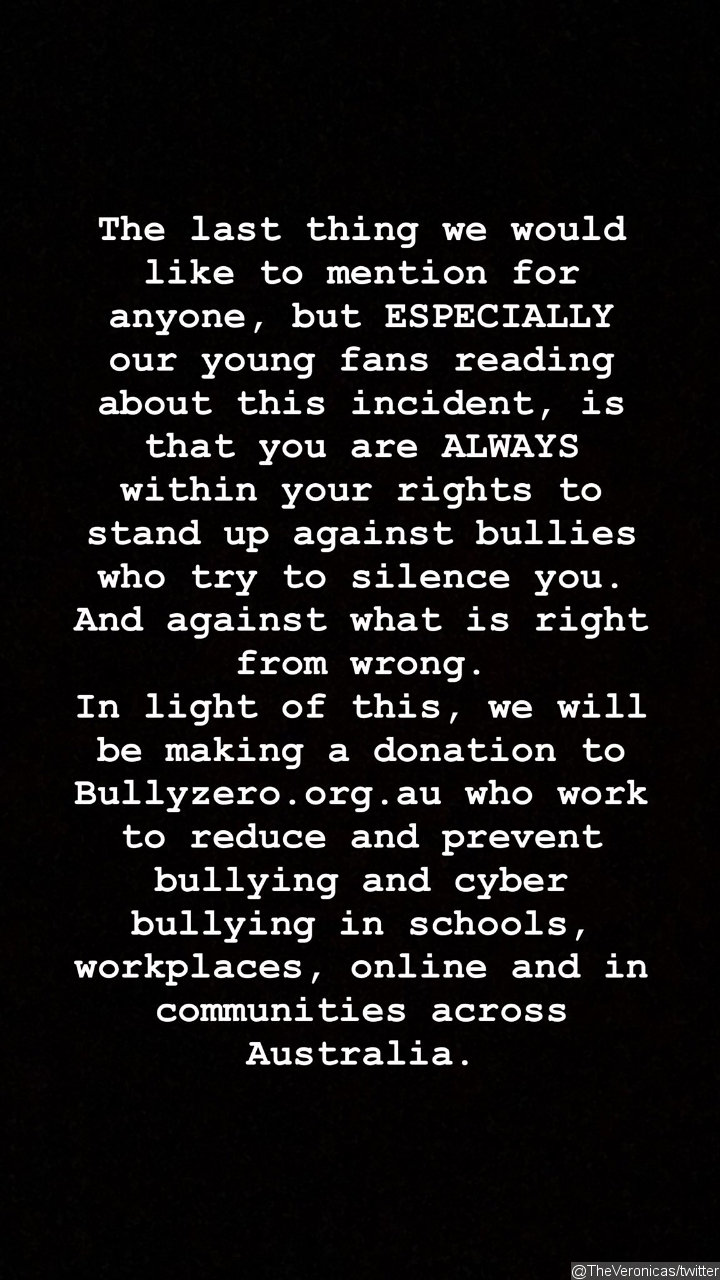 The Veronicas' Encouragement to Fans