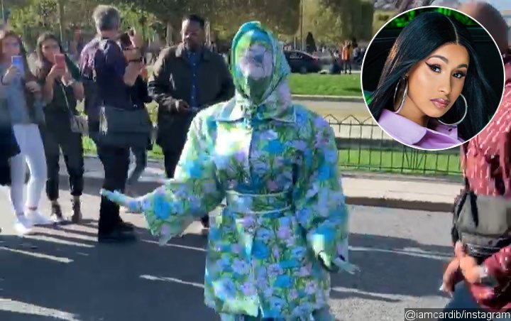 Cardi B's Bizarre Head-to-Toe Outfit Sparks Debate About Double Standard in France
