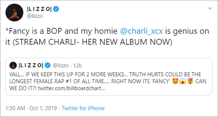 Lizzo Snubs Iggy Azalea as the Lead Artist of 'Fancy'