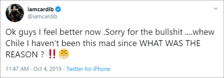 Cardi B Apologizes After Lashing Out at Access Hollywood