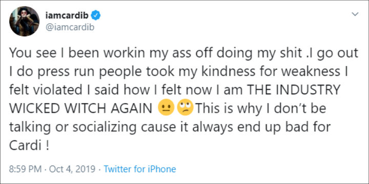 Cardi B Explains Herself After Lashing Out at Access Hollywood