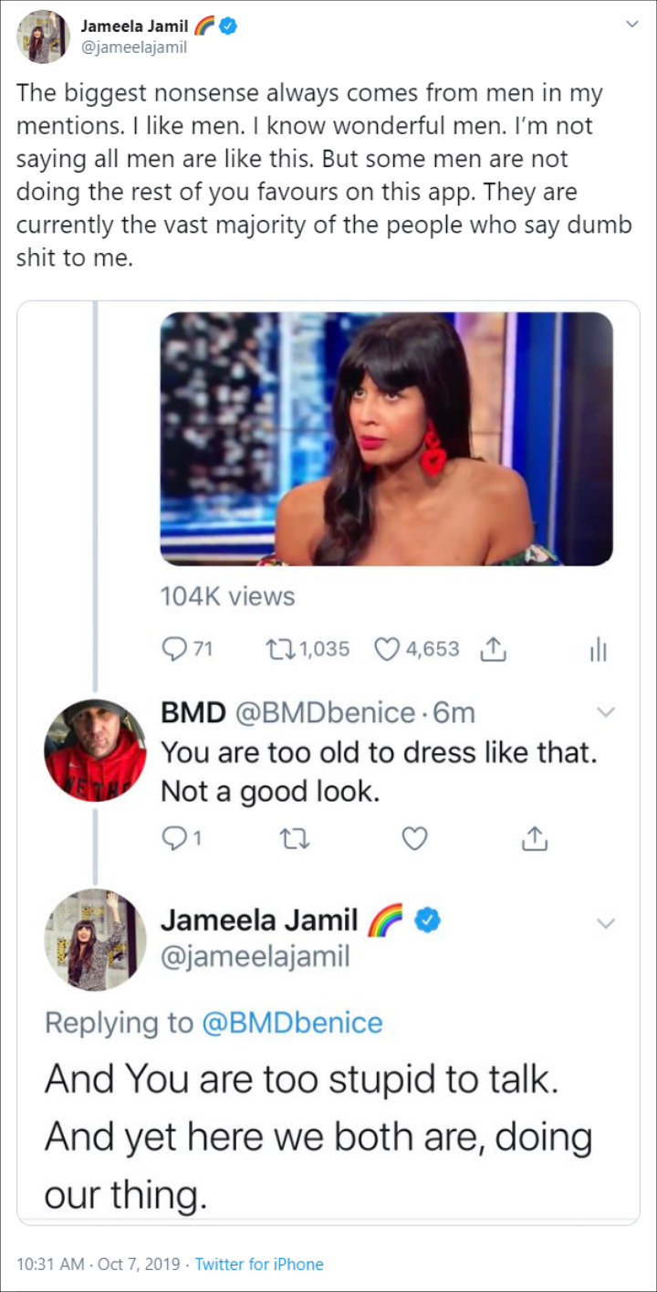 Jameela Jamil Claps Back at Ageist Trolls