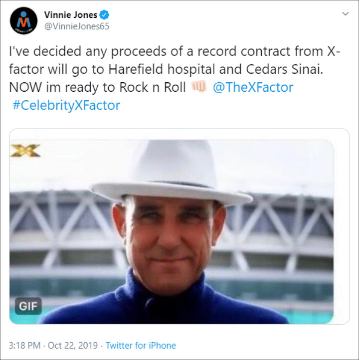 Vinnie Jones' charity plan