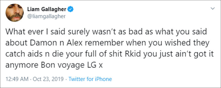 Liam and Noel Gallagher's feud