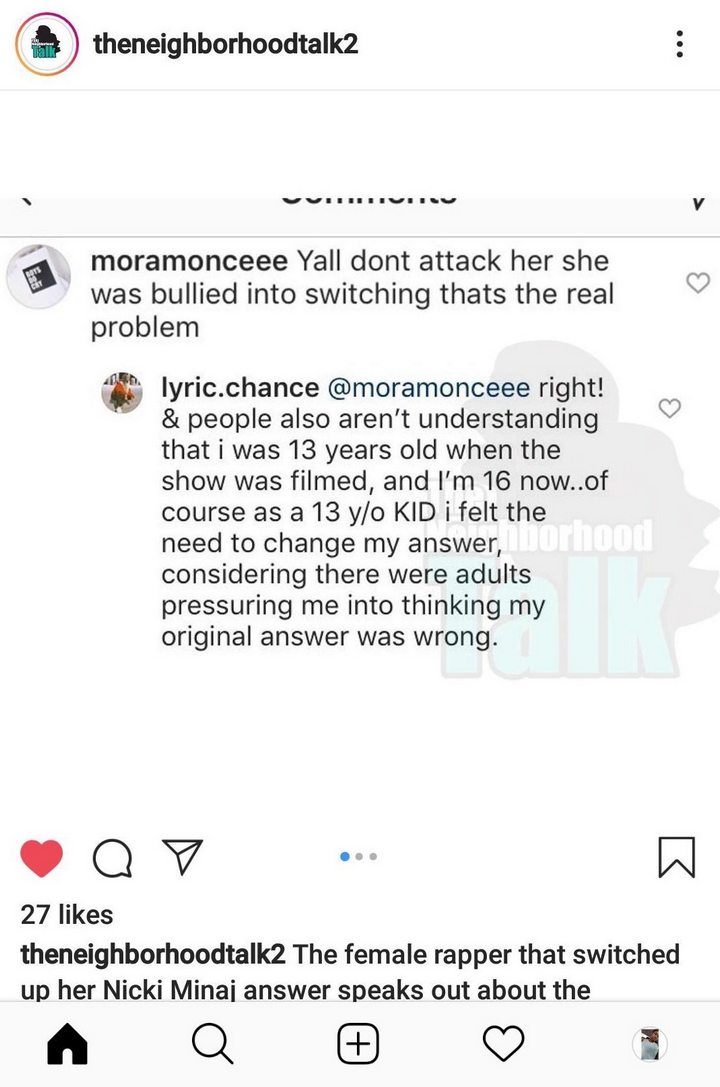 Ricci defends herself