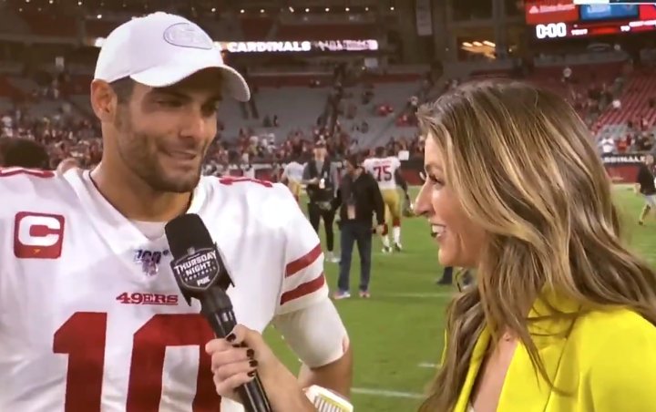 Twitter Goes Nuts After Jimmy Garoppolo Shoots His Shot at Erin Andrews in Interview