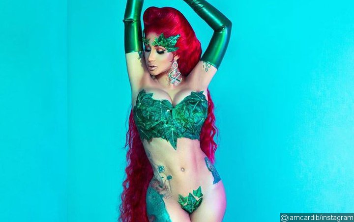 cardi b red bandana outfit