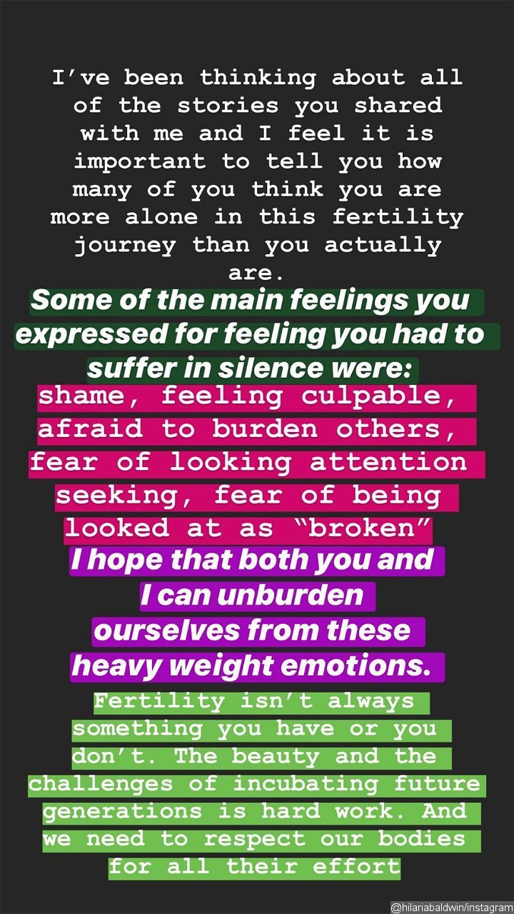 Hilaria Baldwin on Fertility Stories