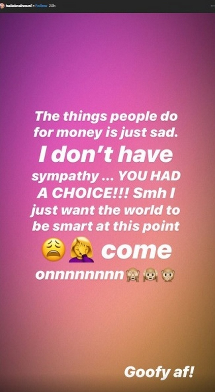 Halle Calhoun disses Joycelyn Savage