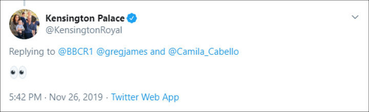 Camila Cabello Gets Cheeky Reaction From William and Kate Over Palace Theft Confession