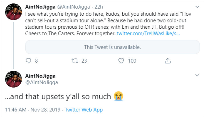 Jay-Z feeds Twitter Troll