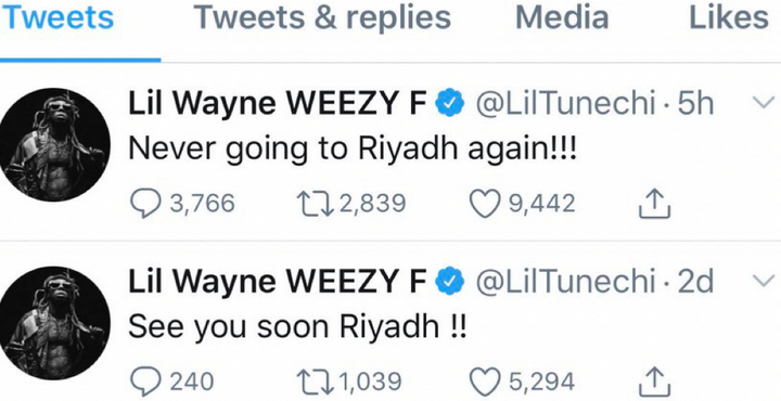 Lil Wayne blasts Riyadh