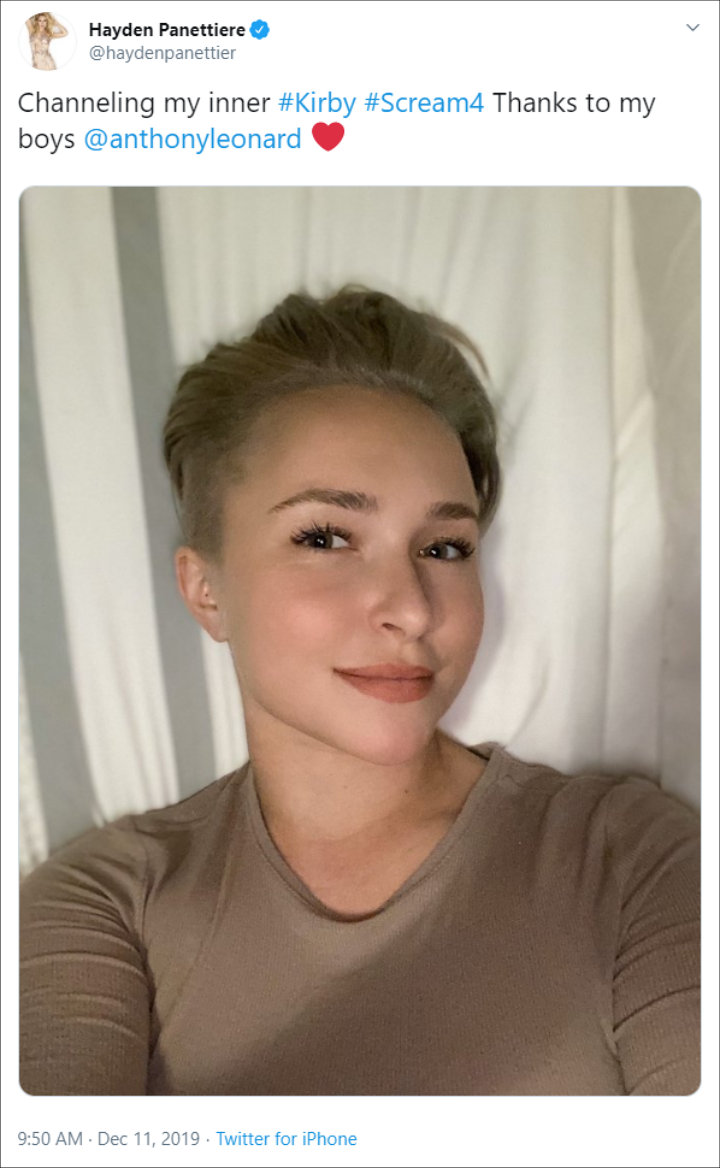Hayden's tweet.
