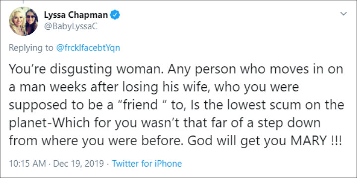 Lyssa Chapman's feud with Moon Angell