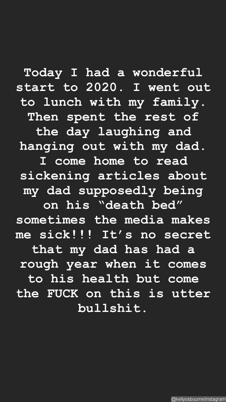 Kelly Osbourne Shuts Down Rumors Her Father Ozzy Osbourne Is on Deathbed