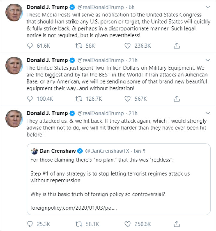 Donald Trump Taunts Iran Should the Country Strike Back