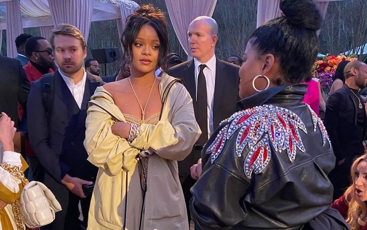 Rihanna Looks Says 'IDGAF' at Pre-Grammys Roc Nation Brunch