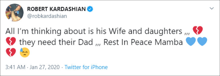 Rob Kardashian Pays Tribute to Kobe Bryant