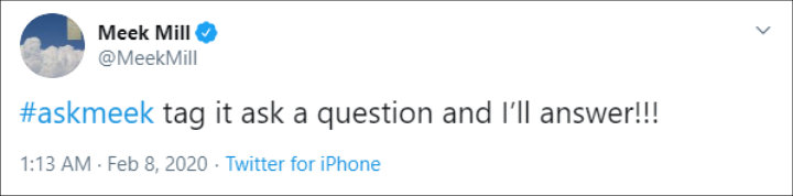 Meek Mill's QnA session
