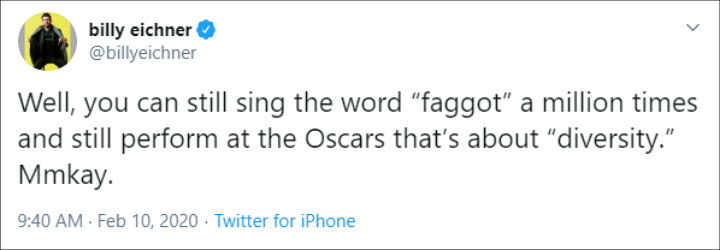 Billie Eichner dragged Eminem