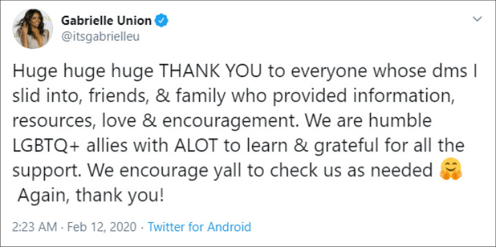Gabrielle Union Thanks People for Support After Stepdaughter Zaya Comes Out as Transgender