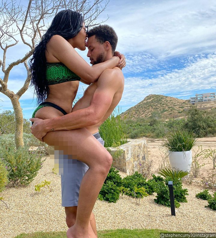 Ayesha Curry Trolls Her Husband Stephen for Getting Hard in Racy Vacation Pic