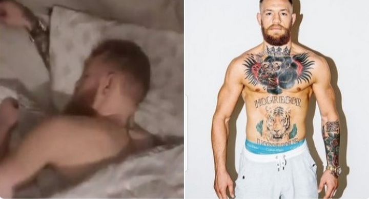 The man bears resemblance to Conor McGregor in reversal image.