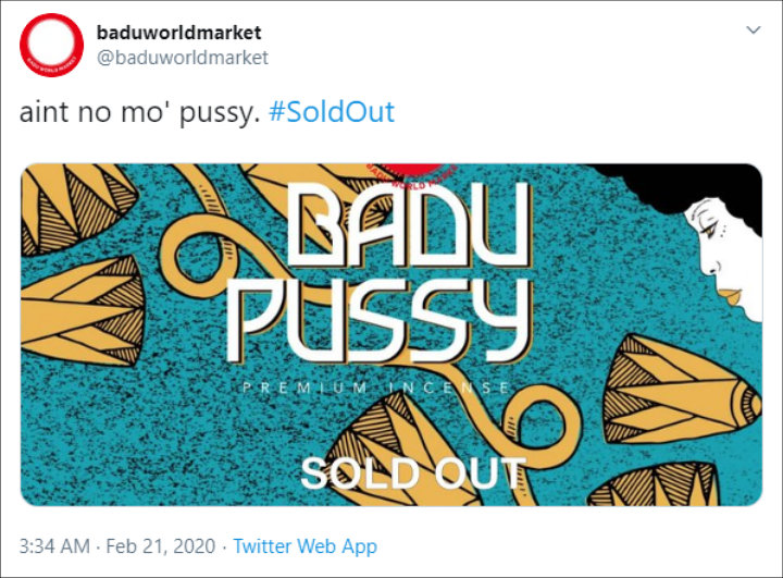 Erykah Badu's soldout vagina-smelled parfume