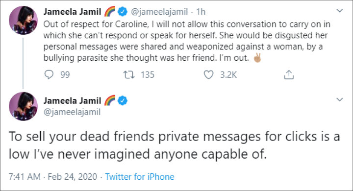 Jameela Jamil Blasts Piers Morgan for Using Late Caroline Flack to Harass Her