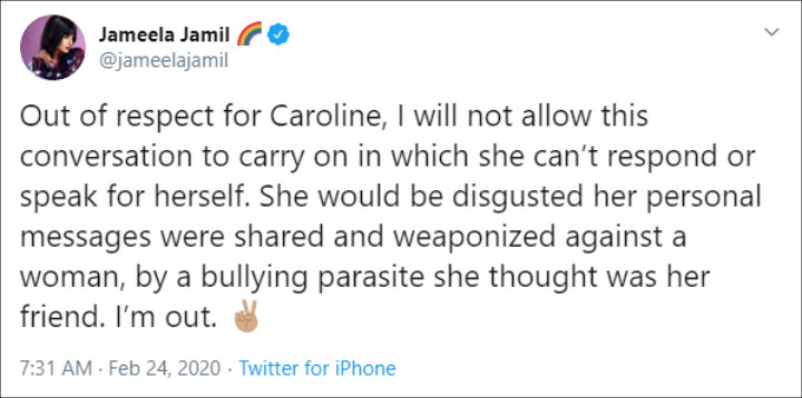Jameela Jamil responded to Piers Morgan