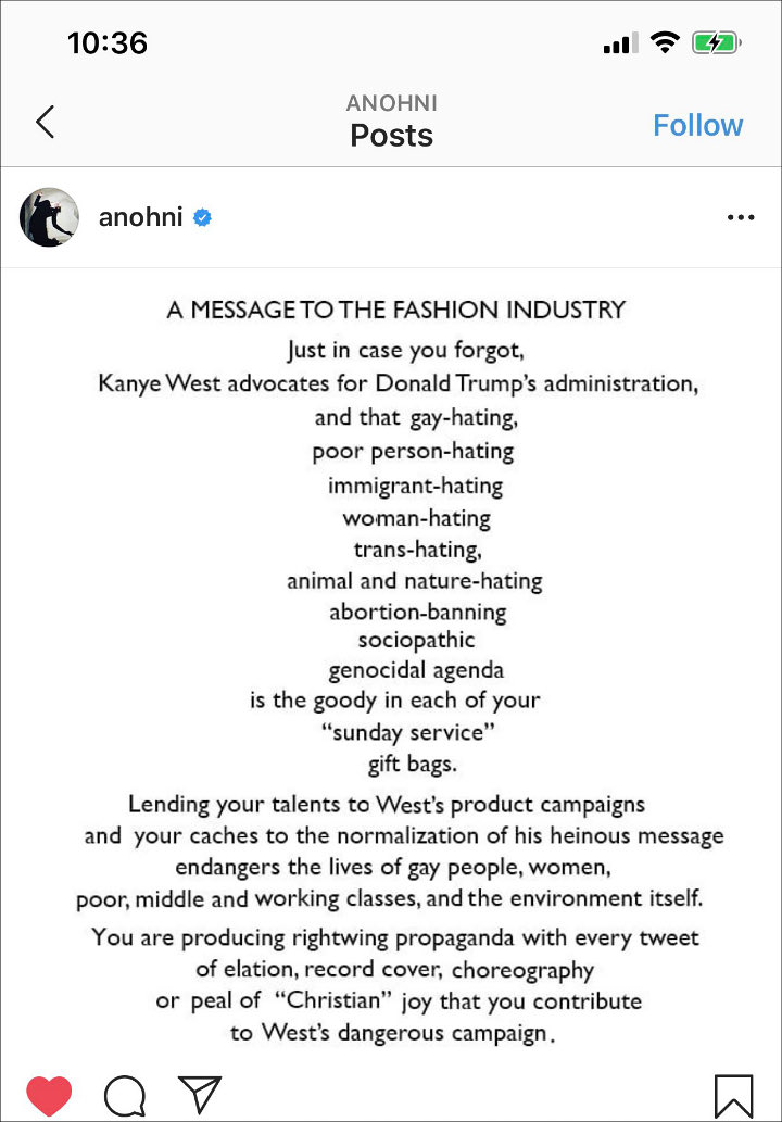 Full Message Bashing Kanye West That Gigi Hadid Likes
