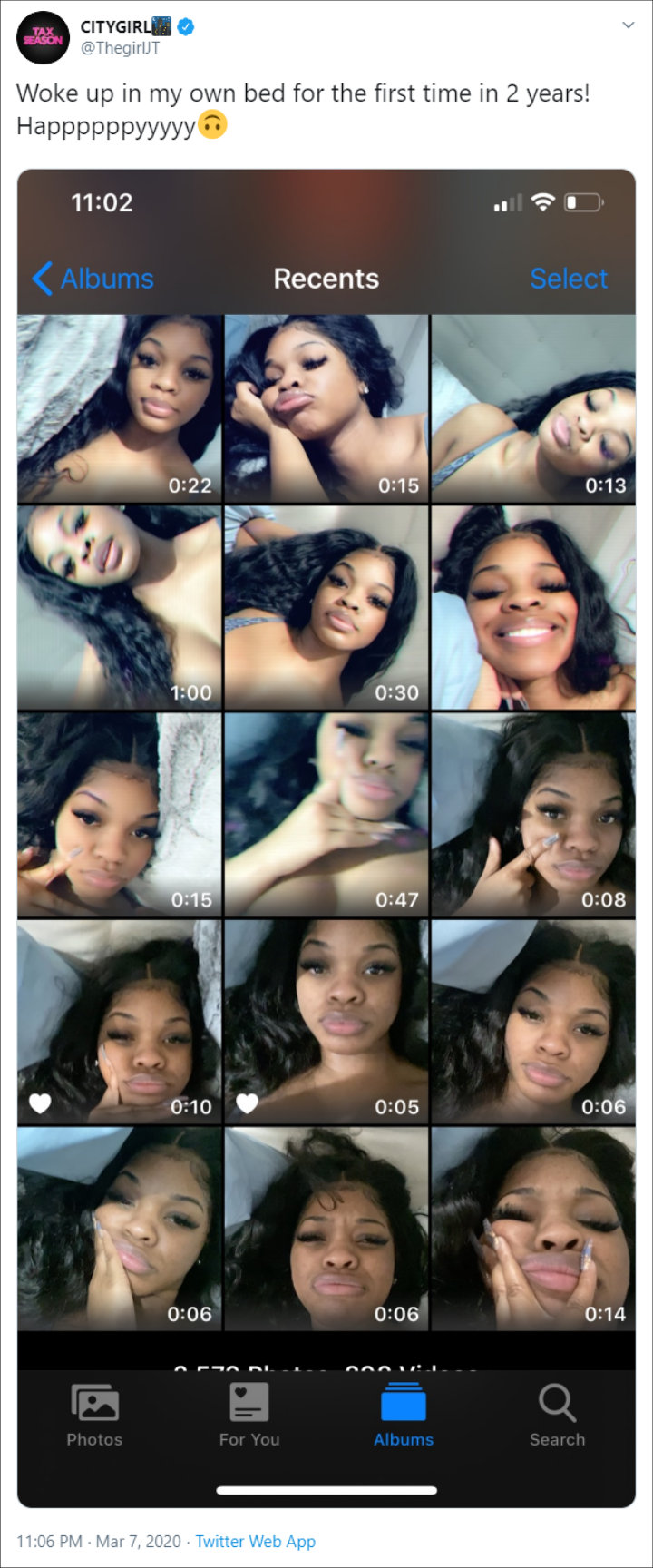 City Girls' JT Celebrates Release From Federal Custody With Bed Selfies