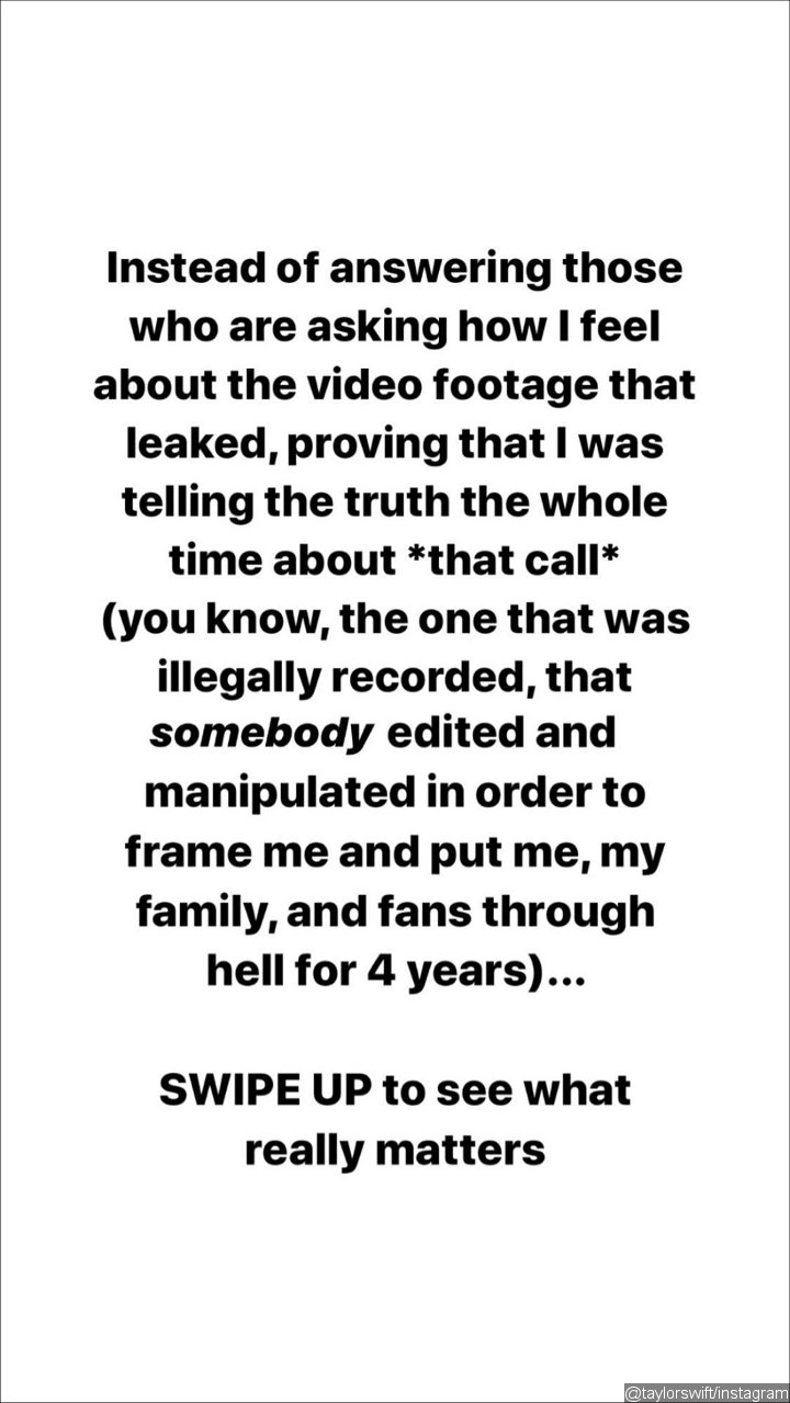 Taylor Swift Addresses Leaked Kanye West Call